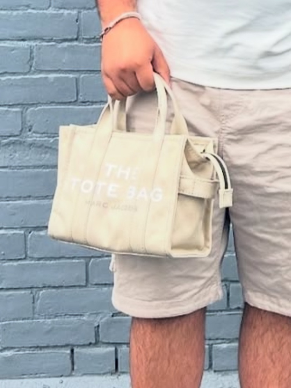 Marc Jacobs Cream Canvas Tote with Top Handles